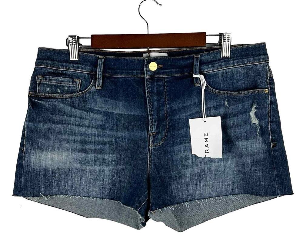 FRAME | LE CUTTOFF | DENIM DISTRESSED SHORTS | WOMENS 28